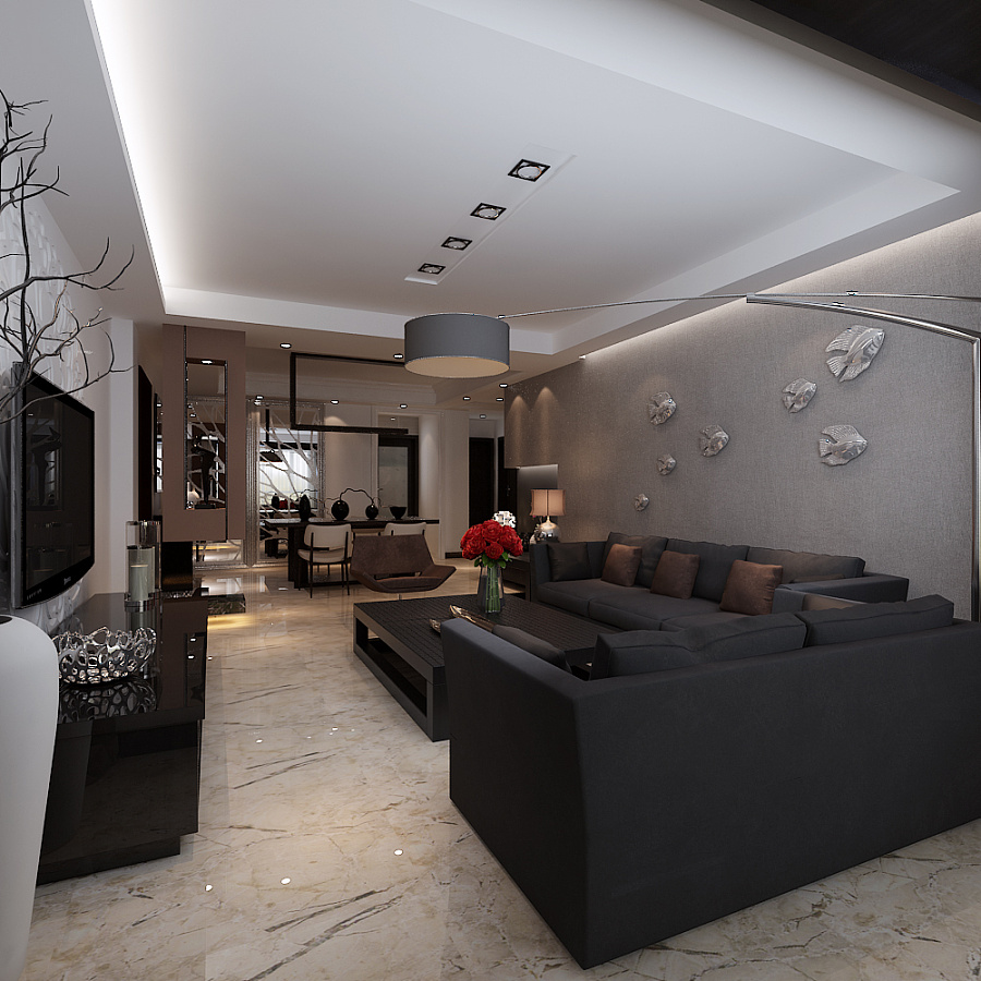 中山華府147㎡三室兩廳極簡主義風(fēng)格裝修效果圖-金舍裝飾|室內(nèi)設(shè)計(jì)|空間/建筑|金舍飯飯 - 原創(chuàng)設(shè)計(jì)作品 